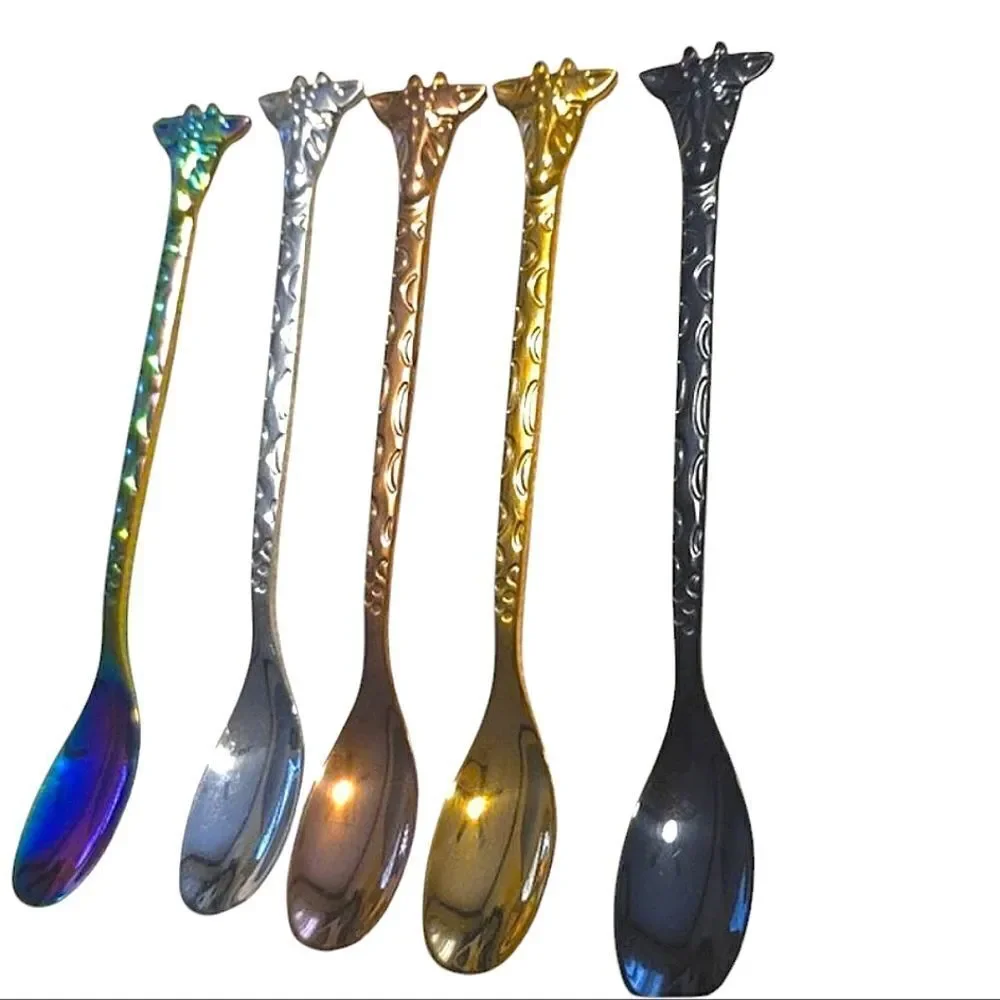 Giraffe Handle Spoon Set - Multicolor